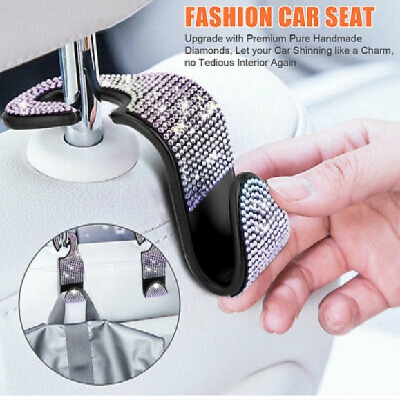 💕NWT 2pc Bling Bag Holder/Car Seat Hook Set💕 - Picture 1 of 7
